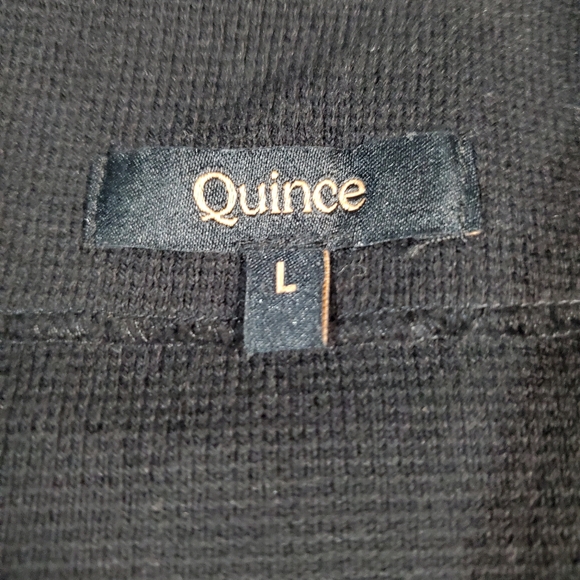 Quince Black Open Front Sweater Blazer - Picture 6 of 7
